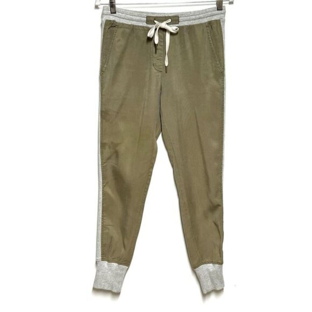 Aritzia Wilfred 100  Lyocell Olive and Gray Pull on Jogger Sz 2